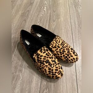 Birdies Leopard-Print Quilted Loafers in Tan and Black